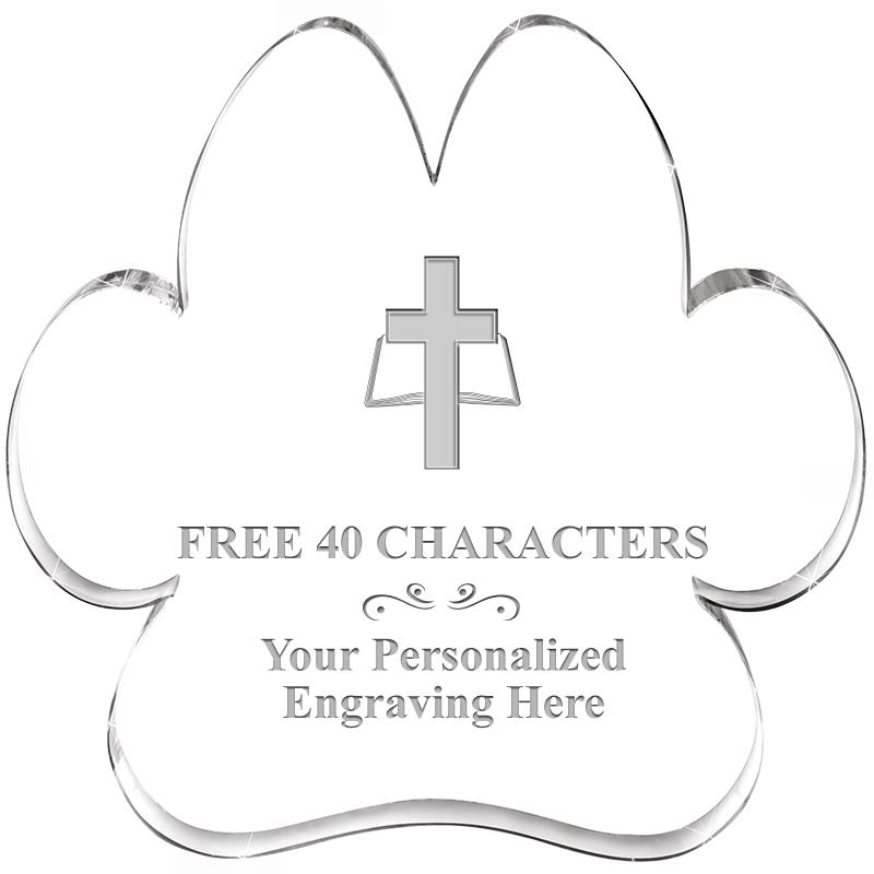 5.8" PAW PRINT ACRYLIC