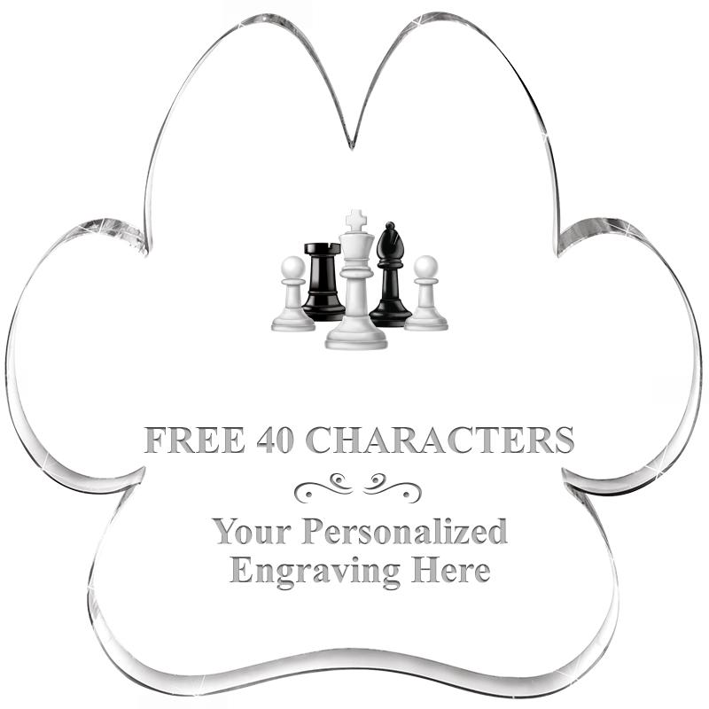 5.8" PAW PRINT ACRYLIC