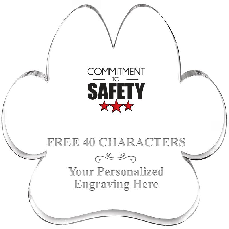 5.8" PAW PRINT ACRYLIC