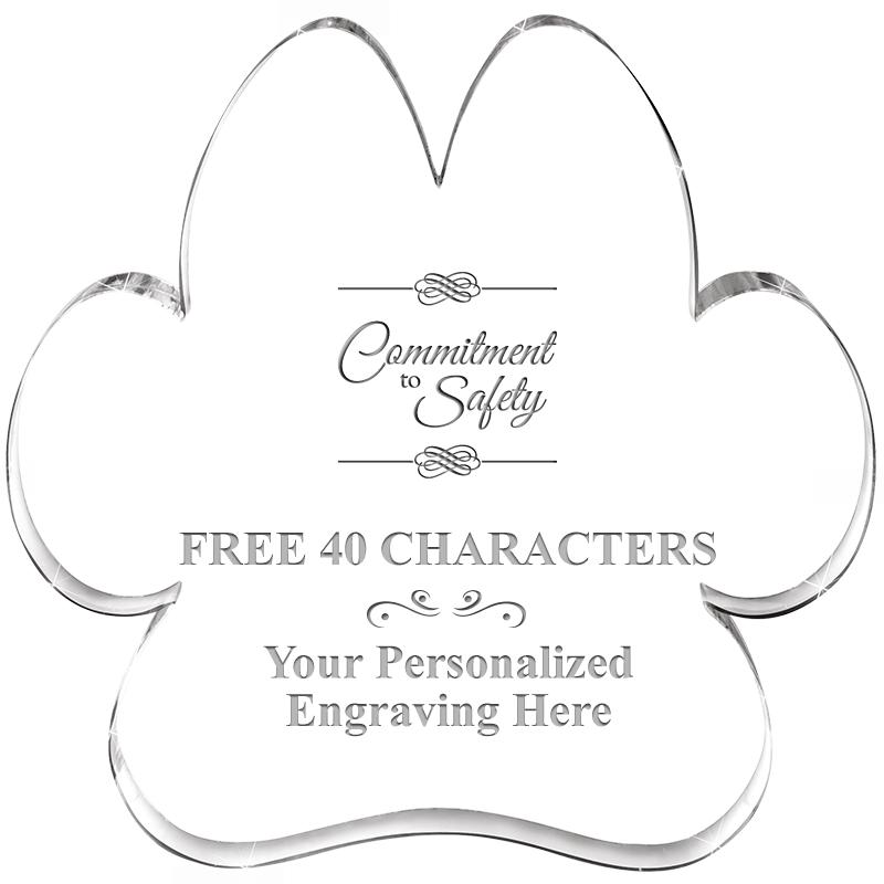 5.8" PAW PRINT ACRYLIC