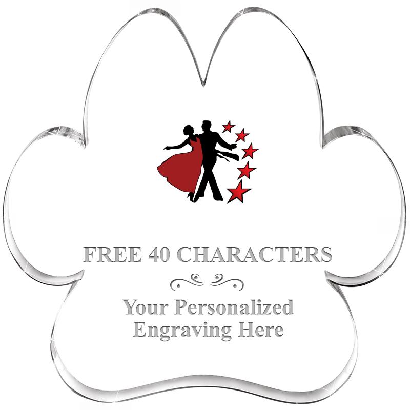 5.8" PAW PRINT ACRYLIC