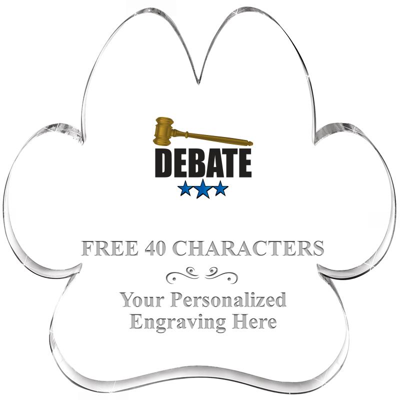 5.8" PAW PRINT ACRYLIC