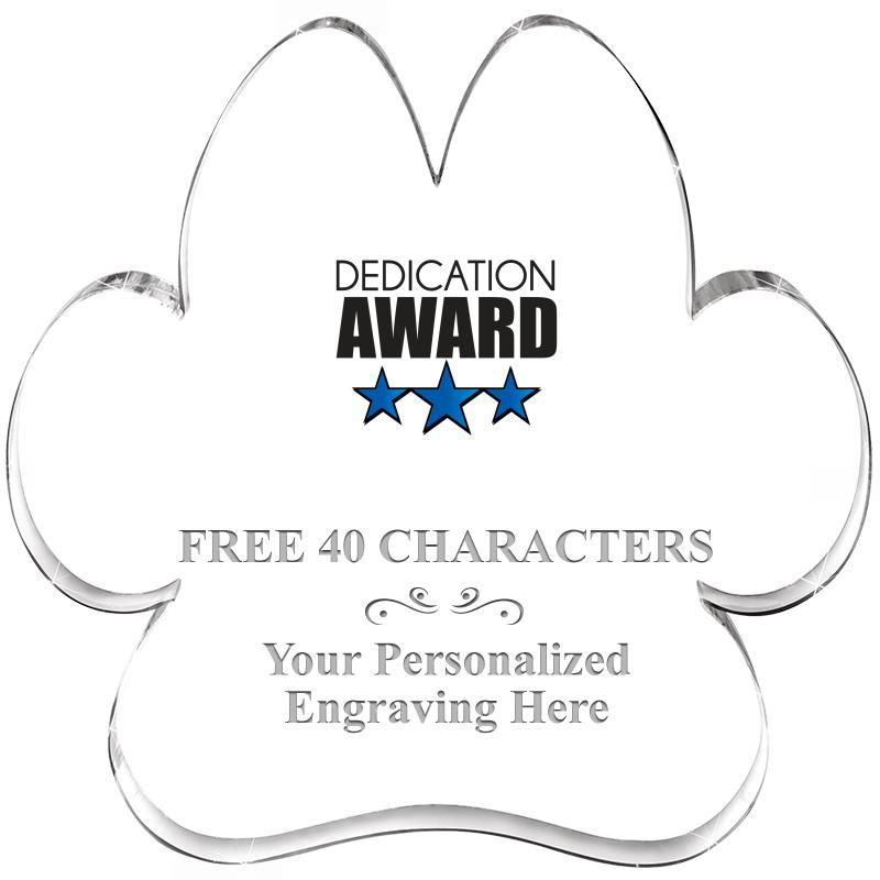 5.8" PAW PRINT ACRYLIC