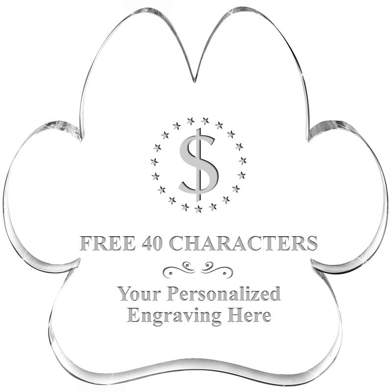 5.8" PAW PRINT ACRYLIC