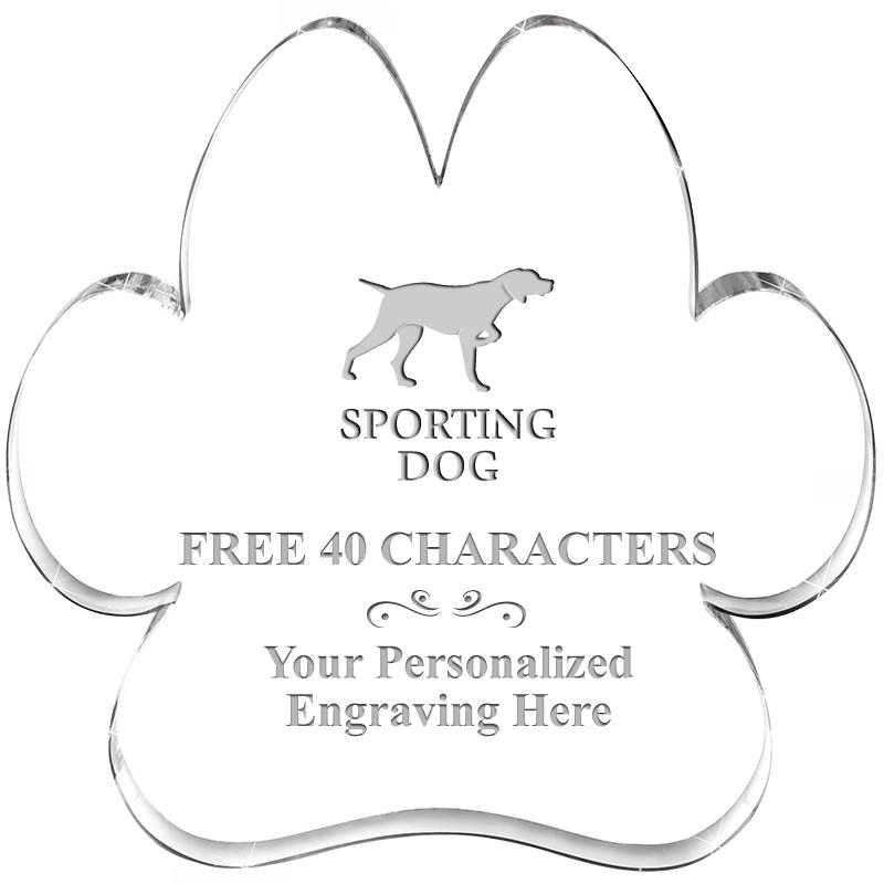 5.8" PAW PRINT ACRYLIC