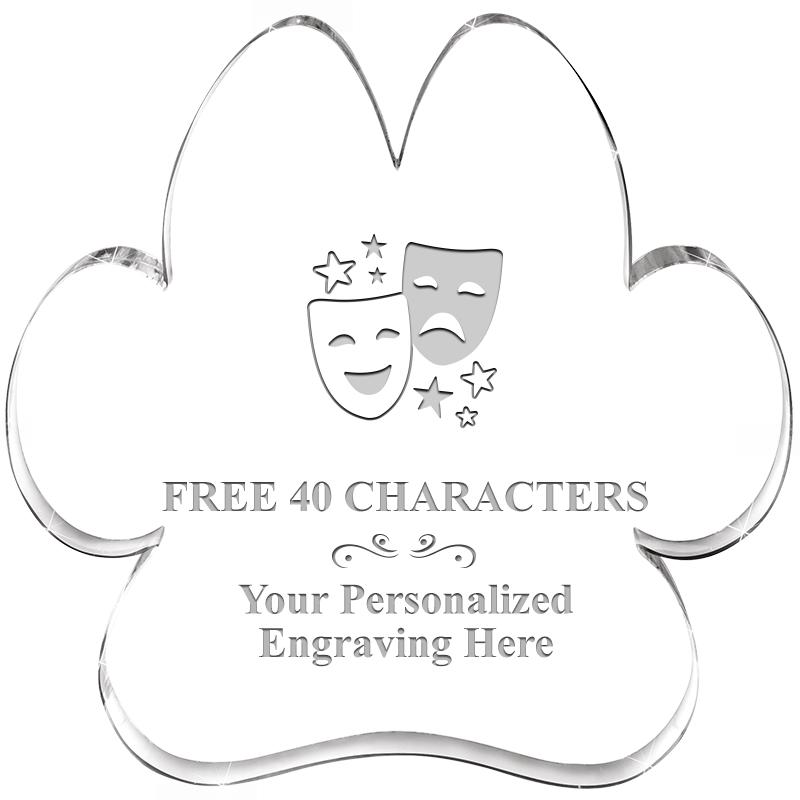 5.8" PAW PRINT ACRYLIC