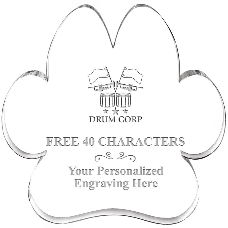 5.8" PAW PRINT ACRYLIC