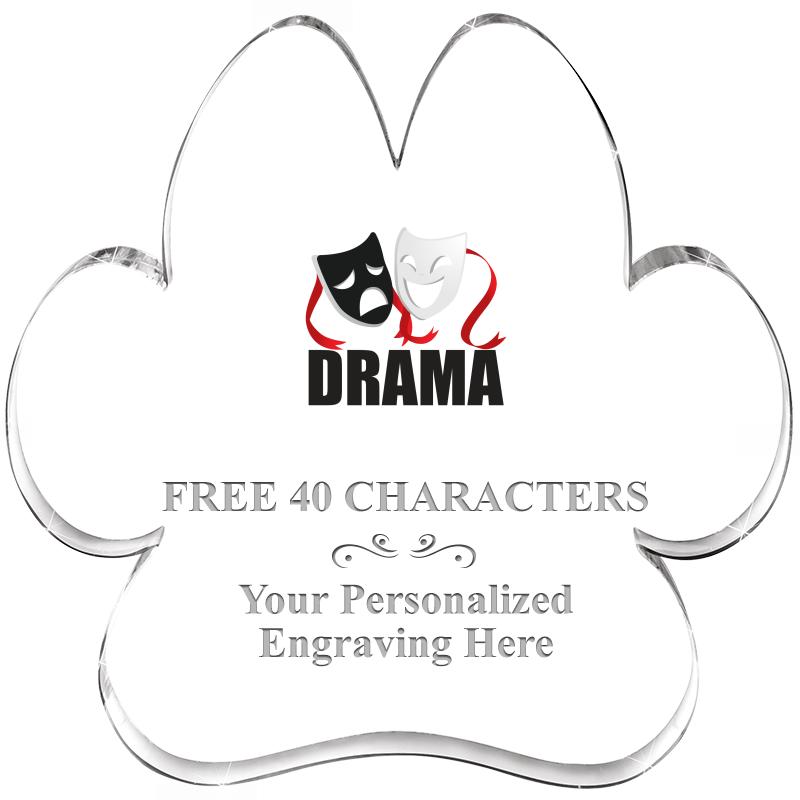 5.8" PAW PRINT ACRYLIC