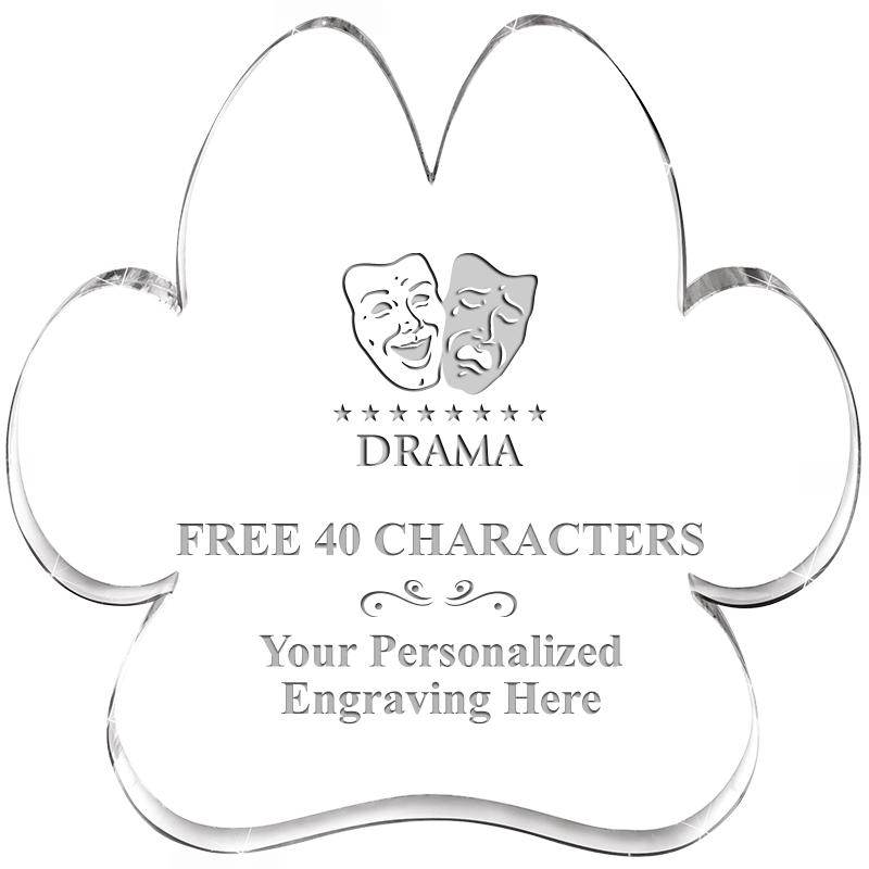 5.8" PAW PRINT ACRYLIC