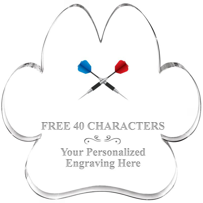 5.8" PAW PRINT ACRYLIC