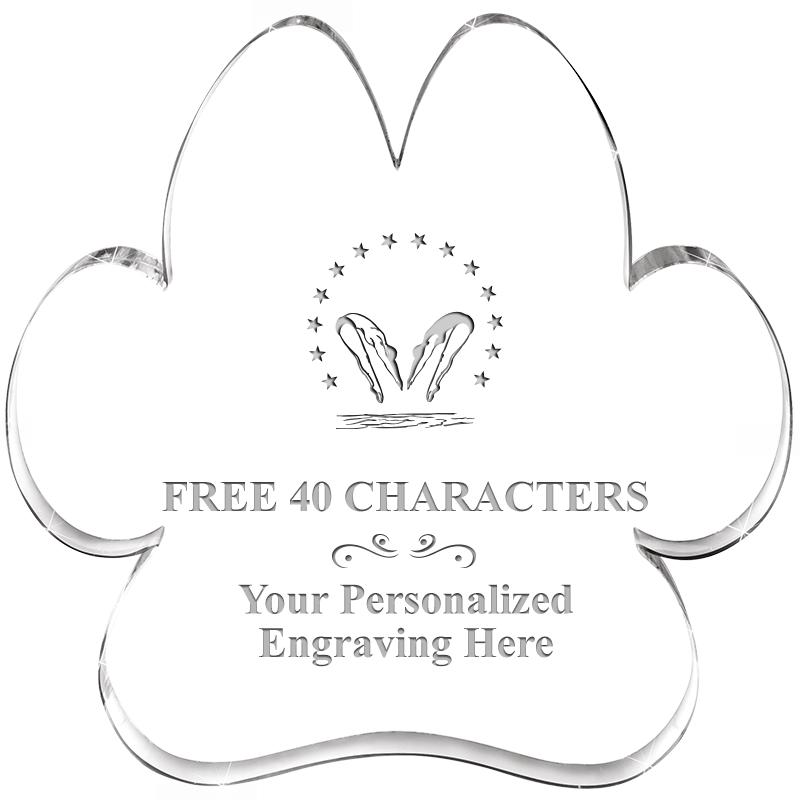 5.8" PAW PRINT ACRYLIC