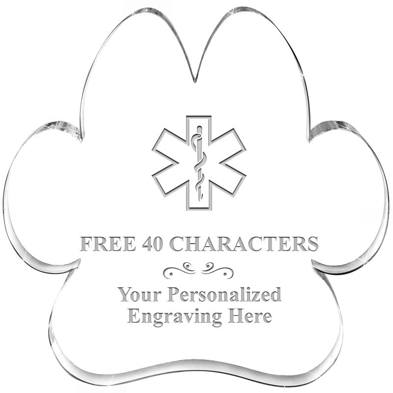 5.8" PAW PRINT ACRYLIC