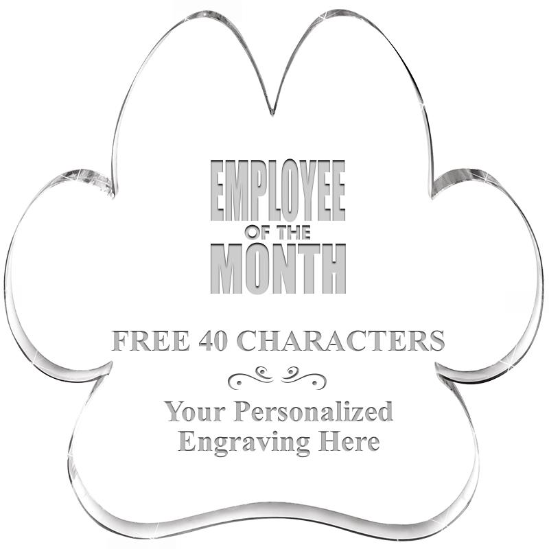 5.8" PAW PRINT ACRYLIC