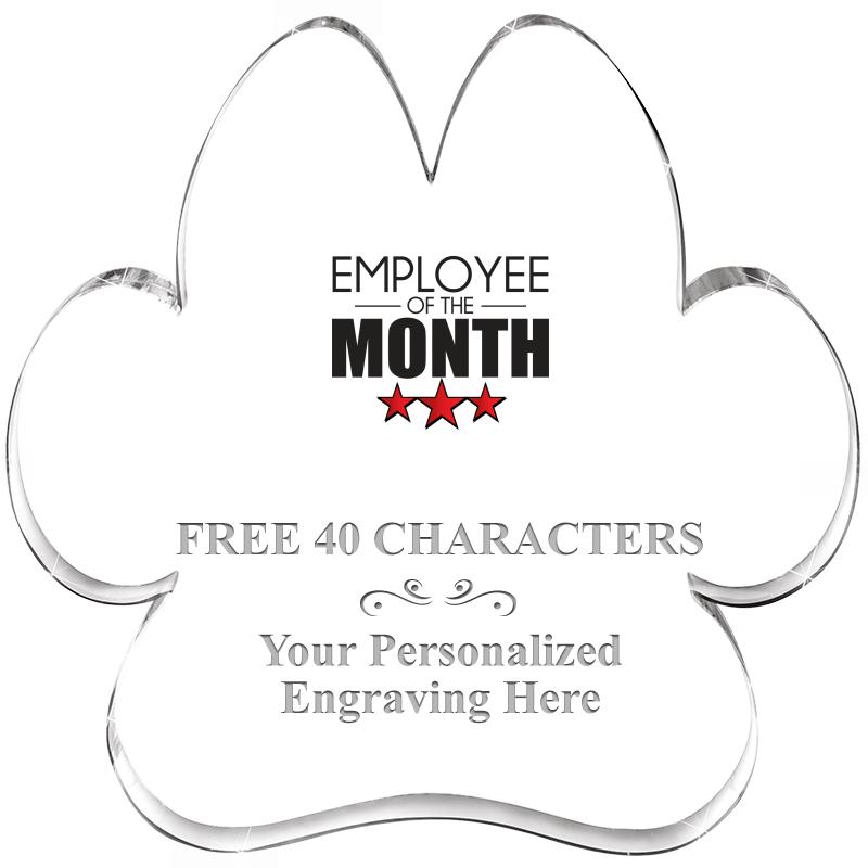 5.8" PAW PRINT ACRYLIC