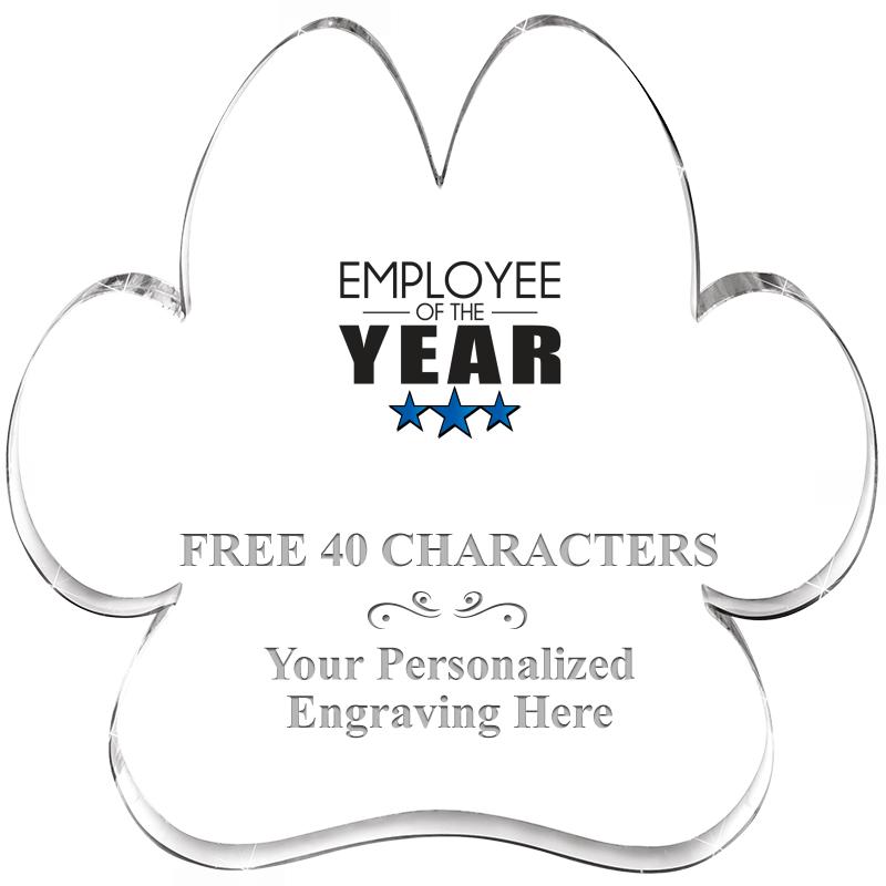 5.8" PAW PRINT ACRYLIC