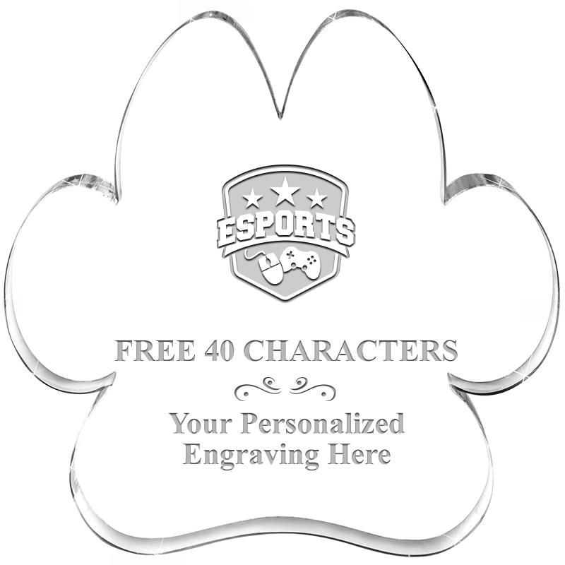 5.8" PAW PRINT ACRYLIC