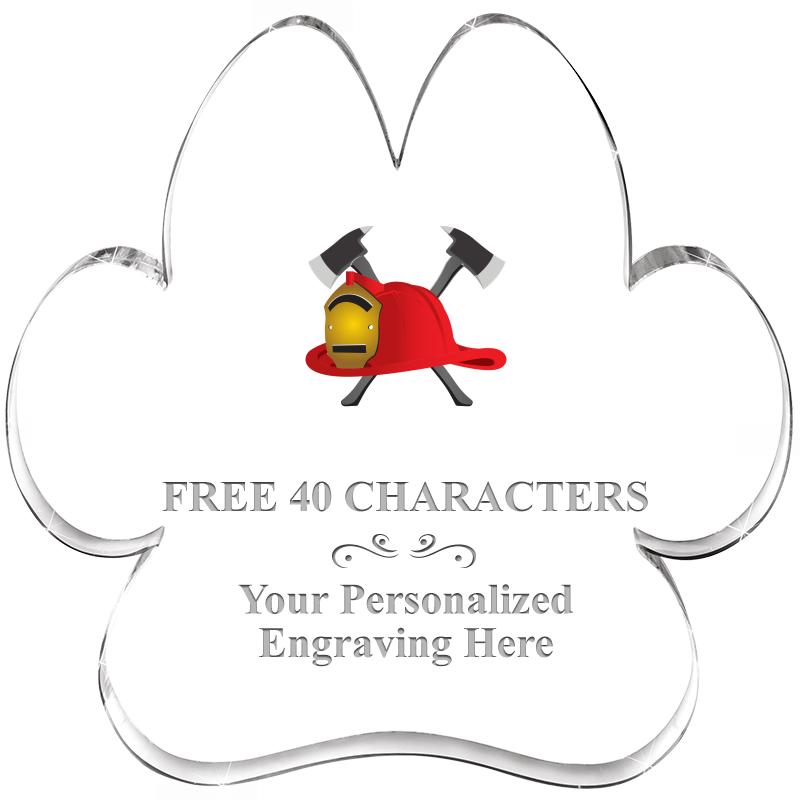 5.8" PAW PRINT ACRYLIC