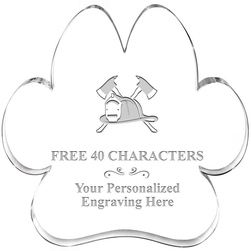 5.8" PAW PRINT ACRYLIC