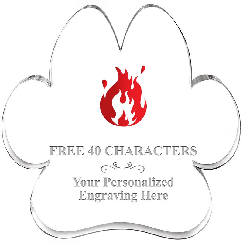 5.8" PAW PRINT ACRYLIC