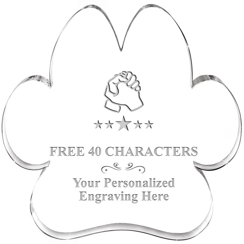 5.8" PAW PRINT ACRYLIC