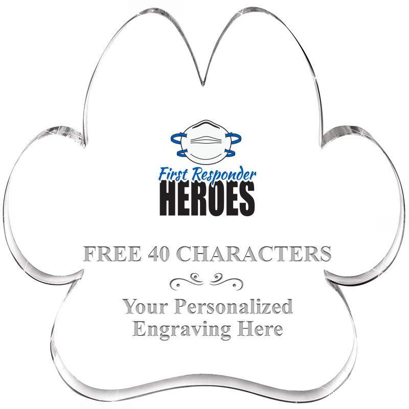 5.8" PAW PRINT ACRYLIC