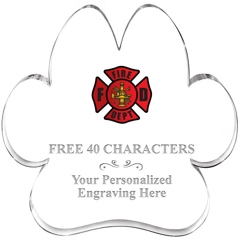 5.8" PAW PRINT ACRYLIC