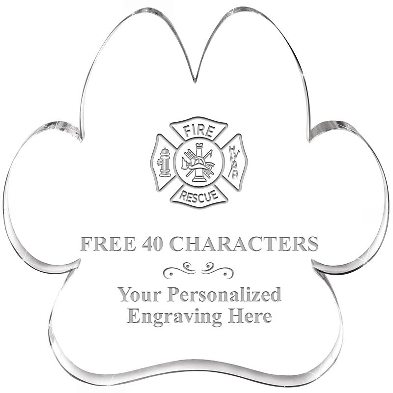 5.8" PAW PRINT ACRYLIC