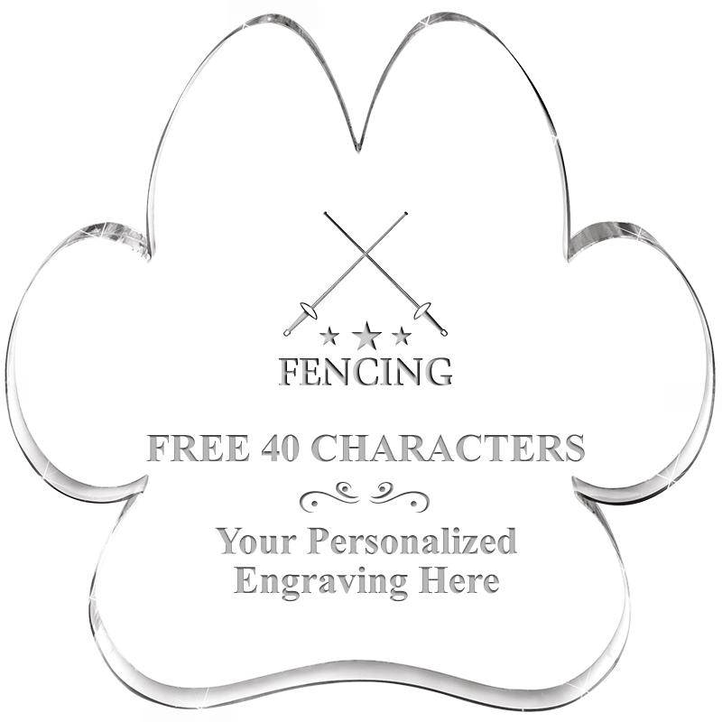 5.8" PAW PRINT ACRYLIC