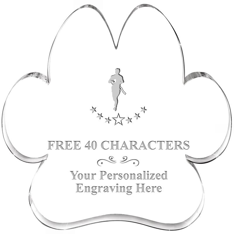 5.8" PAW PRINT ACRYLIC