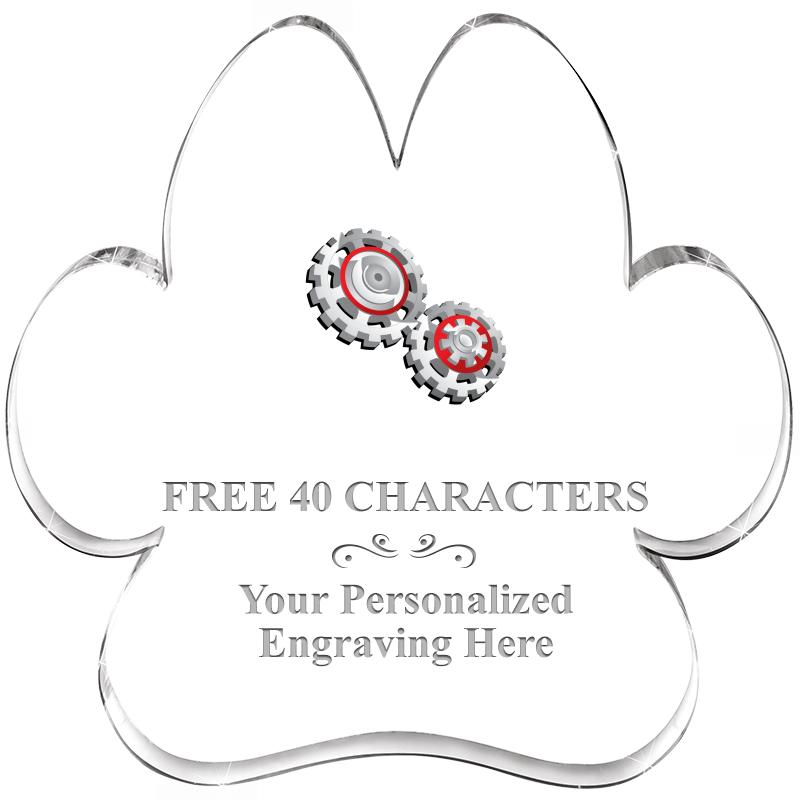 5.8" PAW PRINT ACRYLIC