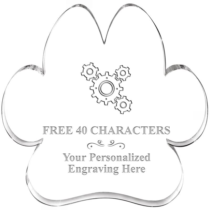 5.8" PAW PRINT ACRYLIC