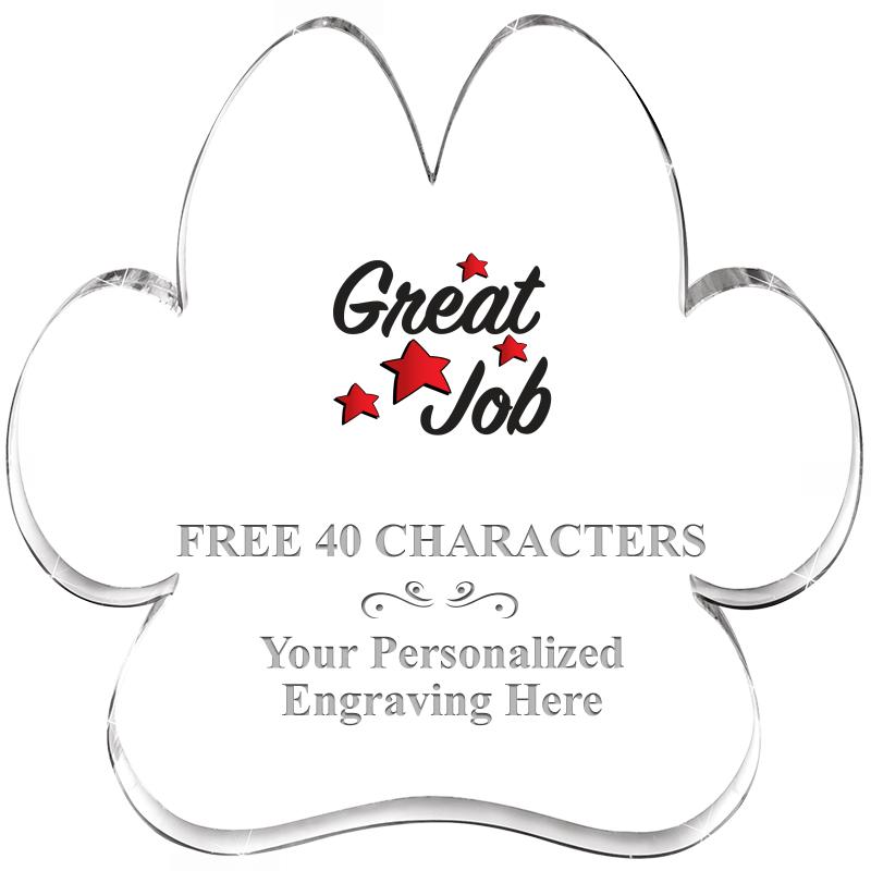 5.8" PAW PRINT ACRYLIC