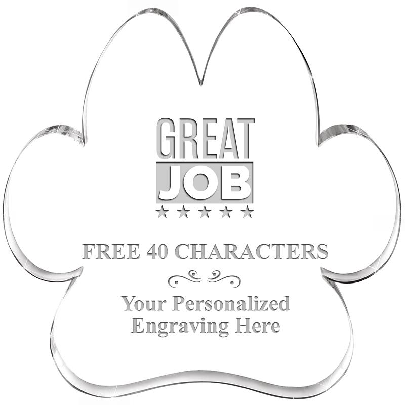 5.8" PAW PRINT ACRYLIC