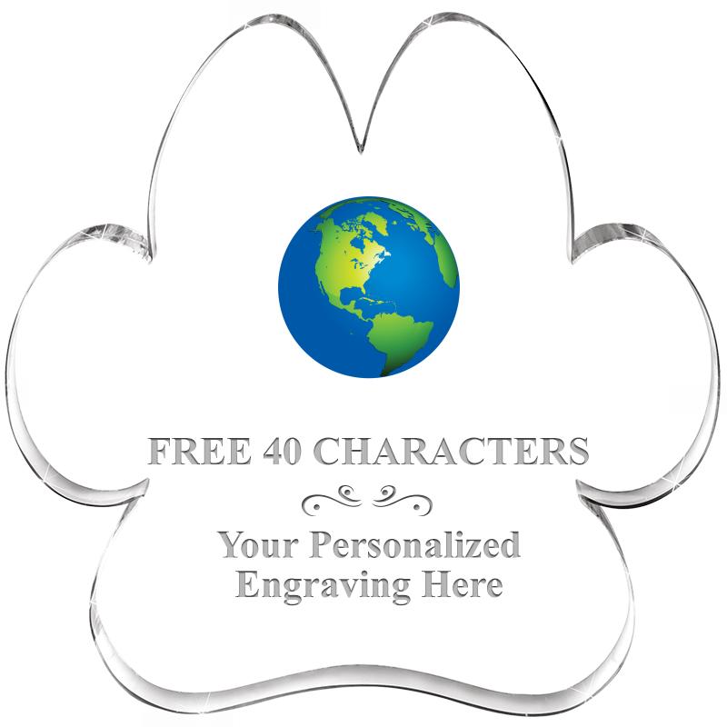 5.8" PAW PRINT ACRYLIC