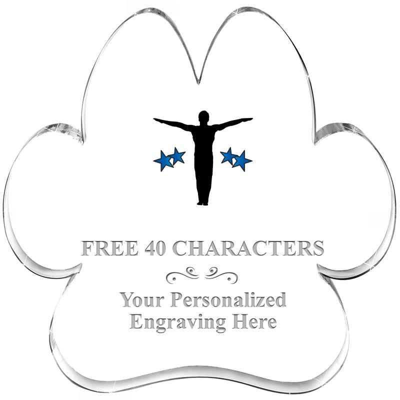 5.8" PAW PRINT ACRYLIC