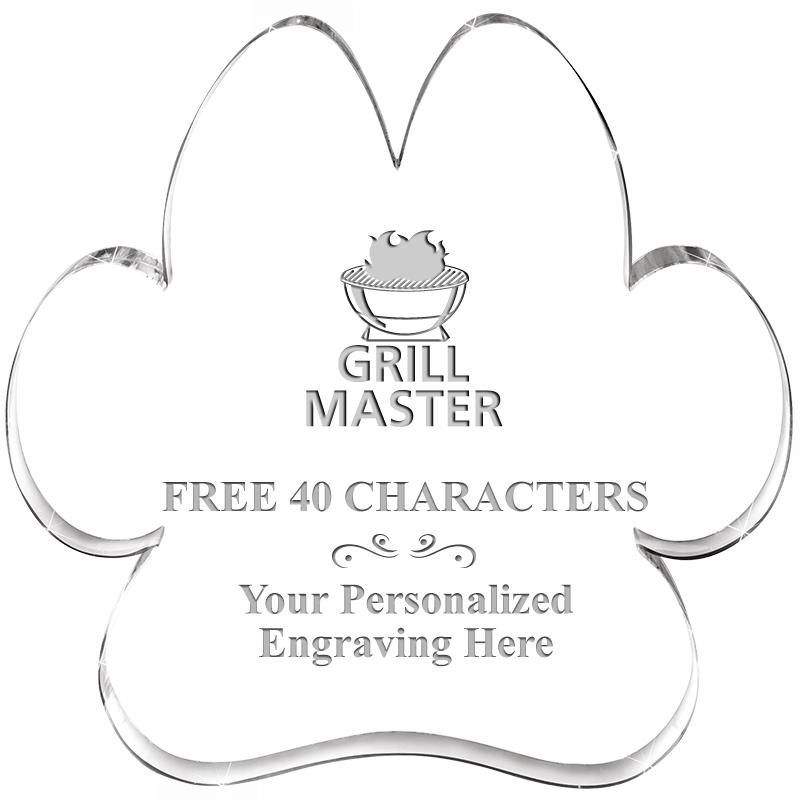 5.8" PAW PRINT ACRYLIC