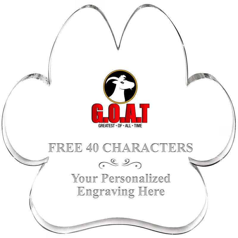 5.8" PAW PRINT ACRYLIC