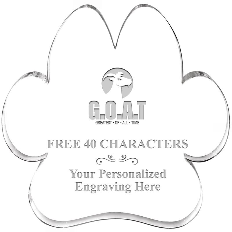 5.8" PAW PRINT ACRYLIC