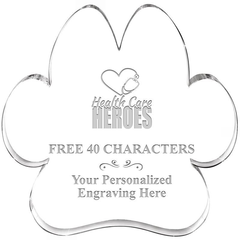 5.8" PAW PRINT ACRYLIC