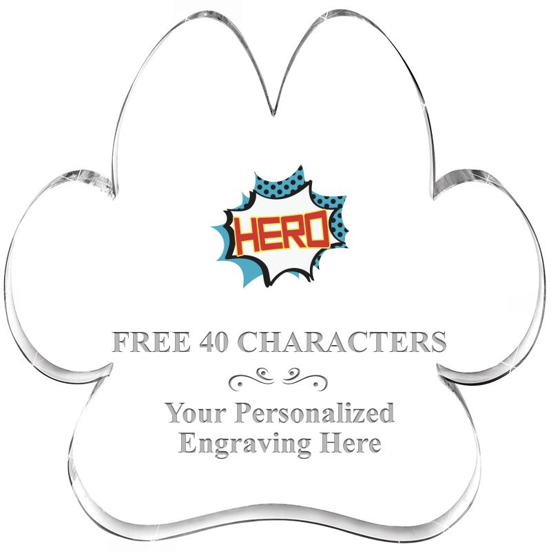 5.8" PAW PRINT ACRYLIC