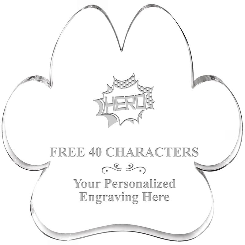 5.8" PAW PRINT ACRYLIC