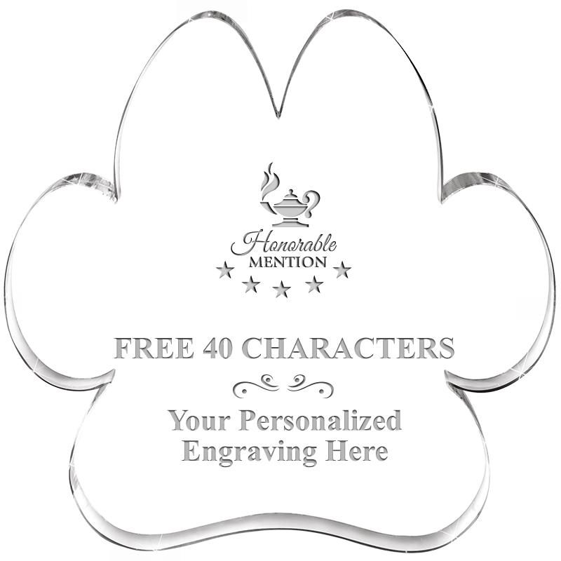 5.8" PAW PRINT ACRYLIC