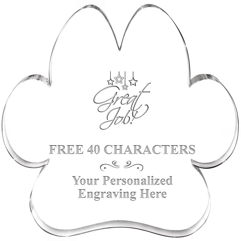 5.8" PAW PRINT ACRYLIC