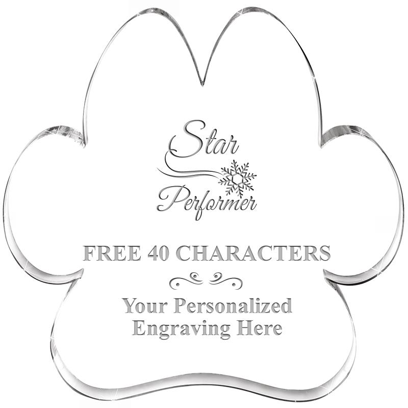 5.8" PAW PRINT ACRYLIC