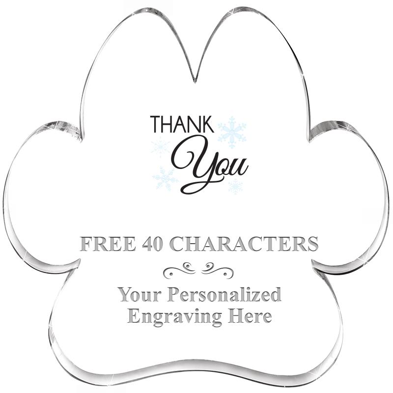 5.8" PAW PRINT ACRYLIC