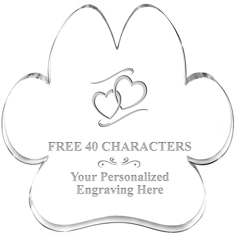 5.8" PAW PRINT ACRYLIC