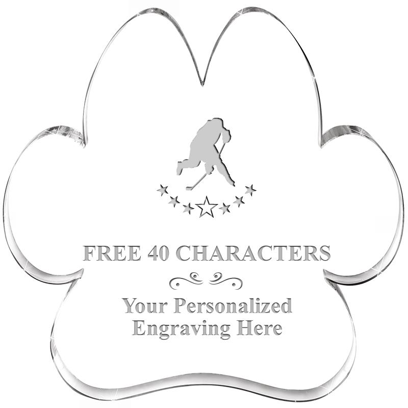 5.8" PAW PRINT ACRYLIC