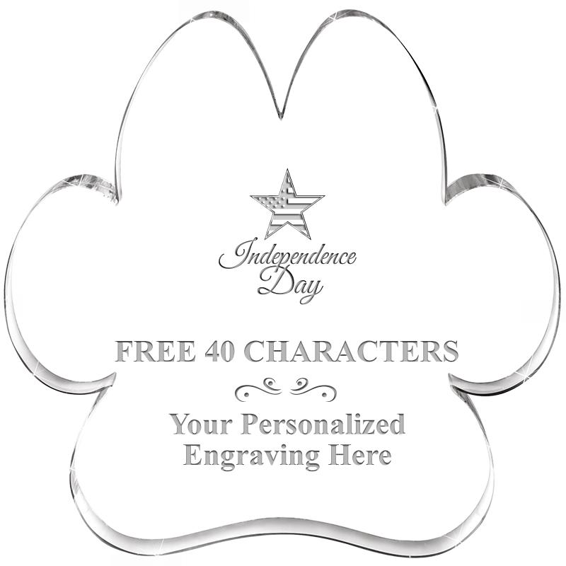 5.8" PAW PRINT ACRYLIC