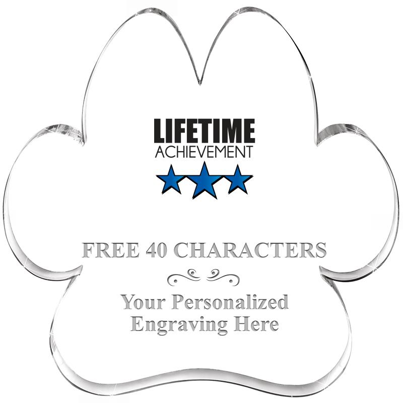 5.8" PAW PRINT ACRYLIC