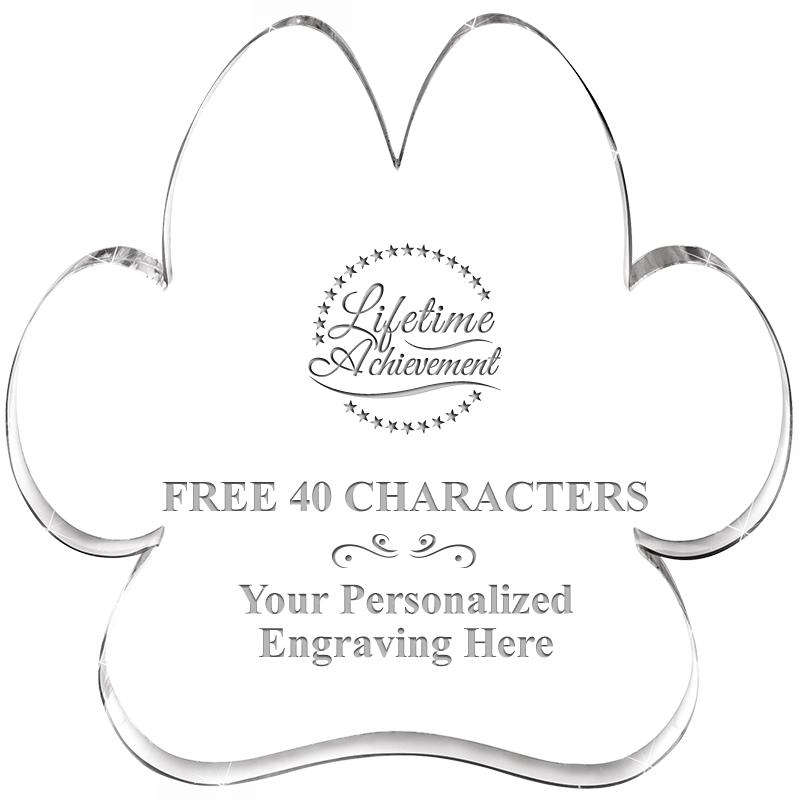 5.8" PAW PRINT ACRYLIC